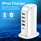 Universal 5 Ports Charger Mobile Phone Desktop Multi USB Charging Station D