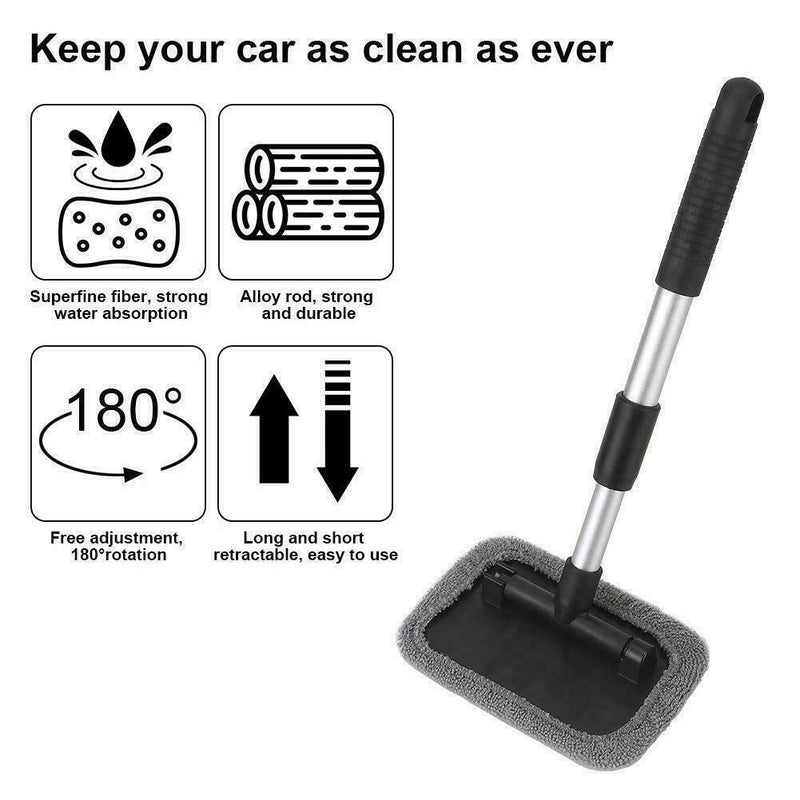Car Window Clean Brush Windshield Glass Cleaning Tool Microfiber 8 with W7J1