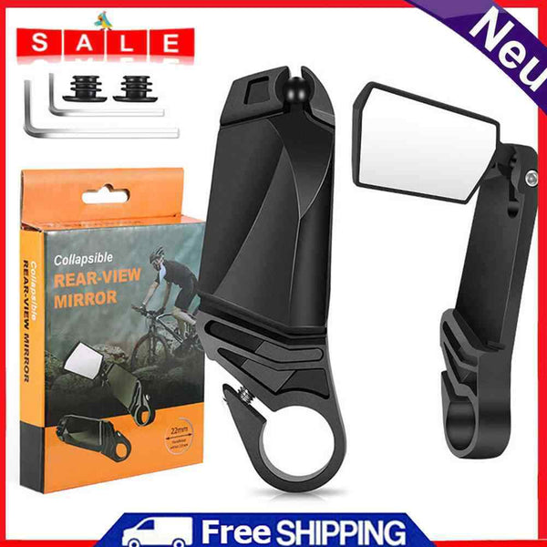 Bicycle Handlebar HD Mirror Rear Reflector Foldable MTB Bike Rearview Mirrors