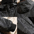 Teenager Boy Long-Sleeves Men Windbreaker Winter Zipper Coat (Black 2XL)