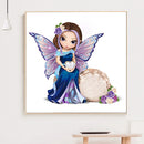Big Eyes Girl 5D DIY Full Round Diamond Drill Painting Mosaic Canvas Handwork