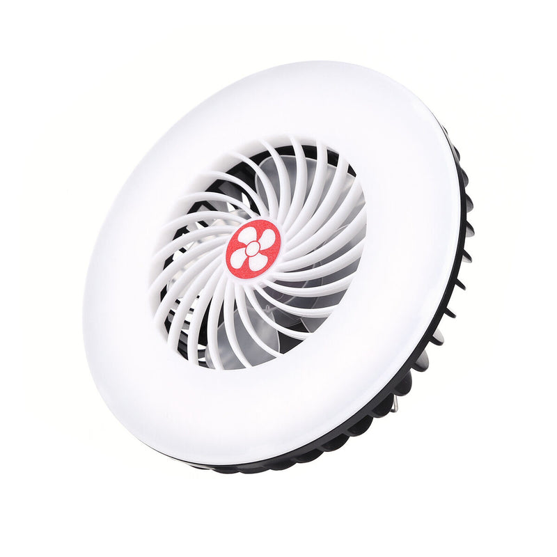 Multifunctional Lantern with Fan 3 Gear Wind Speed Solar Lamp for Camping B