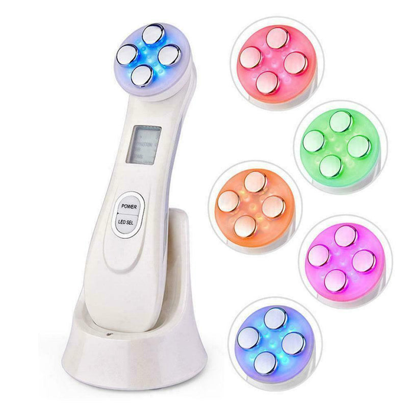 5 in 1 RF Radio Frequency LED Photon Face Light Therapy Microcurrents O2D6
