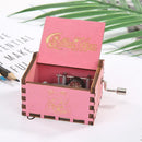Retro Wood Manual Music Box Pink Beauty Girl Style Birthday Gift Ornaments