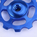 Bicycle Rear Derailleur Wheel Ceramic CNC Road Bike Guide Roller (Blue) Newly