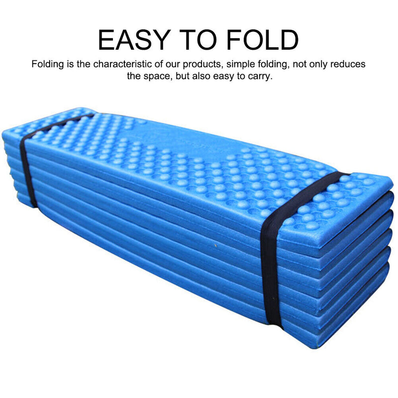 Folding Soft Mats Outdoor Camping Moisture-proof Seat Cushion (Blue Black) Newly