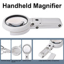 LED Folding Magnifier for Reading Portable Handheld Loupe Magnifying Glass Newly