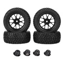 4Pcs Inserts 1.9 inch Hex Hub Beadlock Wheel Rims Tires Sets for 1/10 Axial Hsp