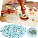100x Star Retro Sealing Wax Bead Fire Painting Grains for Stamp (Snow Blue)