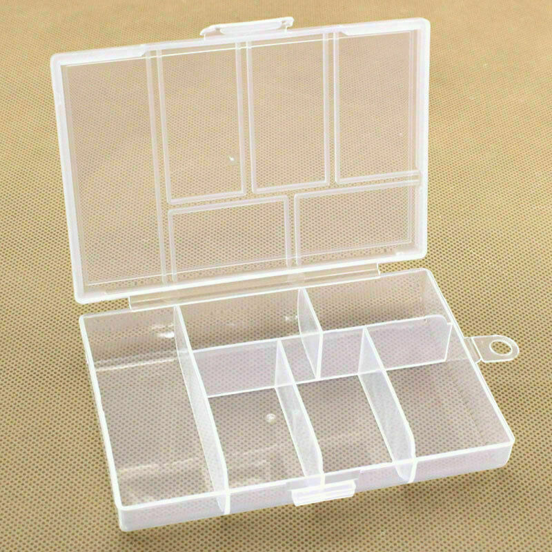 Portable Plastic 6-Compartment Storage Container Small Y4S0 Case F6E4