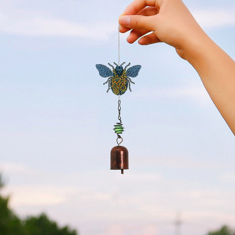 DIY Point Drill Diamond Painting Acrylic Wind Chime Bell Pendant Art Mosaic