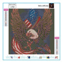 5D DIY Full Drill Diamond Painting Eagle Flag Cross Stitch Embroidery Kit Newly
