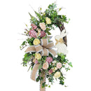 Bunny Large Wreaths for Front Door Hanging Decoration Welcome Sign Easter Wreath