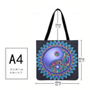 Diamond drawing Printed Shoulder Shopping Bag Casual Large Tote Handbag