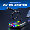 USB Microphone RGB Luminous Desktop Speech Professional Audio Microphones Newly