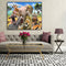 Painting By Numbers DIY Happy Animals Canvas Oil Wall Art Picture Ornaments Kit