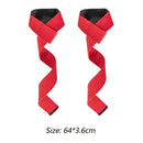 2pcs Gym Lifting Straps Anti-slip Wraps for Powerlifting Training (Red) Newly