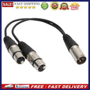 XLR 3 Pin Male to 2 XLR Female Connector Microphone Extension Cable Cord S