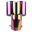 Bent Dual Exhaust Tip Bolt-on Straight Cut Tailpipe Tip 2.5 inch ID Inlet Newly