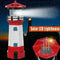 LED Solar Rotating Red Lighthouse Garden Villa Outdoor N0I1 F6T1