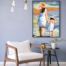 Digital Painting By Numbers Drawing DIY Mother Son Oil Picture Craft Home Dec