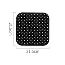 Silicone Air Fryer Liner Steamer Fry Baking Inner Oil Mats (Black Square S)