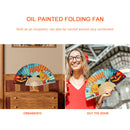 Halloween Pumpkin Fan Oil Paint By Numbers Craft Frameless Handheld Home Deco