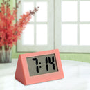 Mini LCD Digital Electronic Desktop Time Clocks Silent Desk Clocks (Orange)