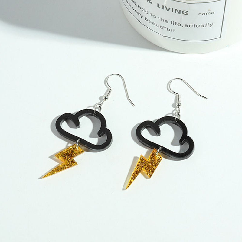 Women Girls Charm Drop Earrings Acrylic Earrings Drop Dangle Cloud Lightning