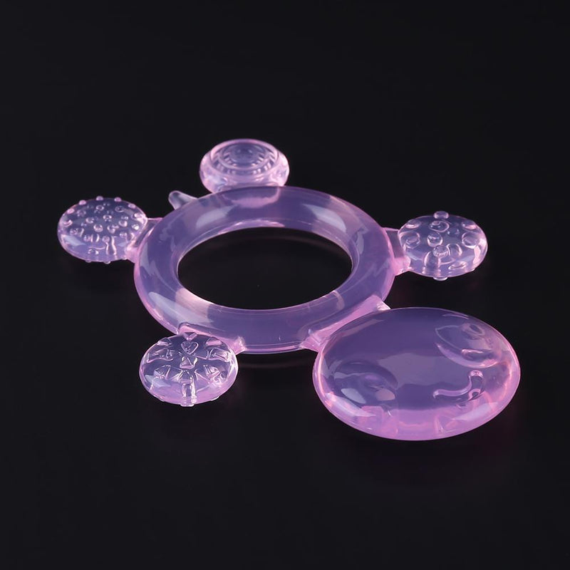 Cute Baby Teether Kids Silicone Teething Chewable Pacifier (Pink Tortoise) Newly