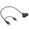 USB 2.0 to SATA 7+15 Pin 22Pin 2.5 inch HDD SSD Hard Drive Adapter Cable