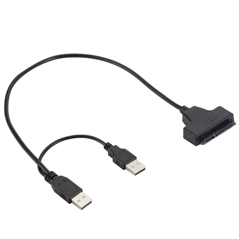 USB 2.0 to SATA 7+15 Pin 22Pin 2.5 inch HDD SSD Hard Drive Adapter Cable