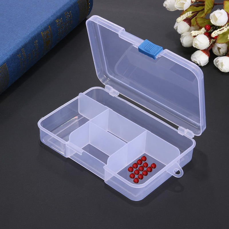 5x Plastic Adjustable Box Divider Clip Lock Jewelry Earring Case for Kol