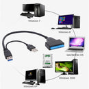 5GBPS SATA to Dual USB3.0 Master JMS578 Converter Cord for 2.5 inch SATA/HDD Box