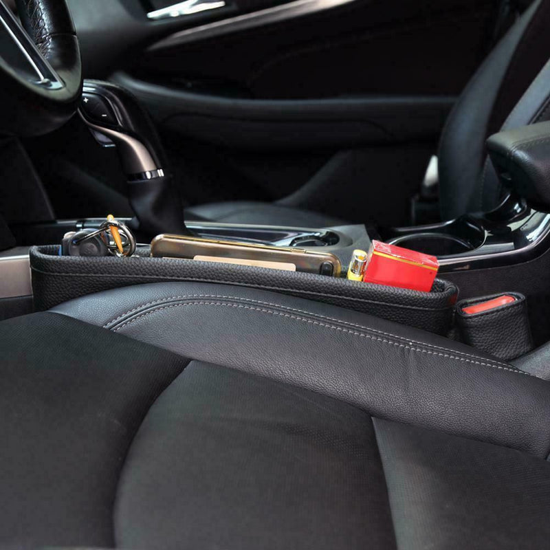 Car Auto Vehicle Seat Slit Storage Box Bag Catcher Holder Organizer Black J0X1