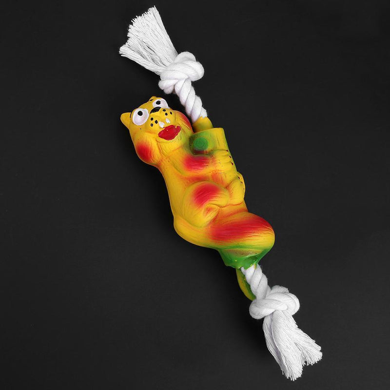 Rope Latex Chew Sound Squeeze Resistant Koala Dog Pet Molars Toys(Yellow)