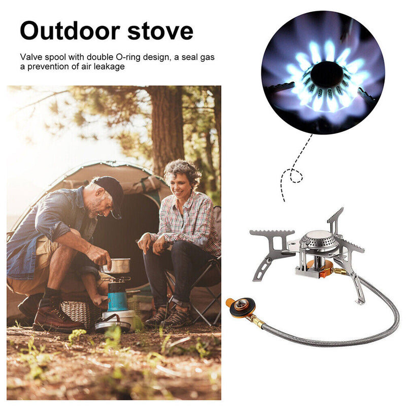Outdoor Gas Stove Camping Folding Stainless Steel Electronic Cooking Split St