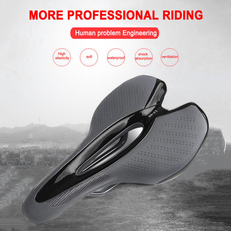 Bicycle Saddle with USB Charging Rear Light MTB Road Bike Lights Seat Cushion