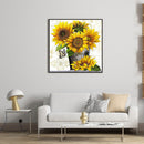 5D DIY Diamond Painting Kits Full Round Drill Sunflower Bouquet Mosaic Pict