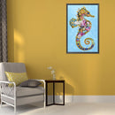 5D Diamond Painting Kit DIY Hippocampus Partial Special Shape Drill Mosaic Ar