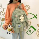 Cute Casual Casual Daypack Solid Color Laptop Backpack College Rucksack for Girl