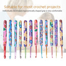 12pcs Soft Pottery Hooks Knitting Needles Set for Weave Sewing Needles