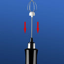 USB Electric Milk Frother 3 Whisk Coffee Foamer Handheld Egg Mixer (Black) Newly