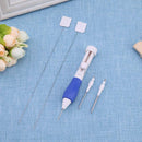 DIY Sewing Tools Embroidery Needle Set 3 Needles + 2 Threaders ABS Plastic Handwe