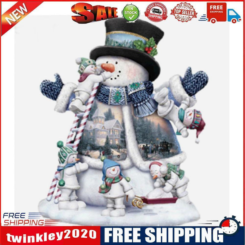 5D Diamond Painting Christmas Snowman Embroidery Cross Stitch Craft