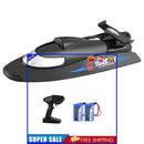 Flytec V009 RC Boat Waterproof 2.4GHz 30km/h Ship with 2 Battery (Black)