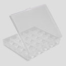 2Pcs Translucent Sewing Machine Empty Bobbins Storage Case Spools Organizer