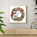 Snowman and Flowers Frameless Oil Paint by Numbers Hand Painted Art (S296)