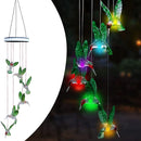 Solar Wind Chime Lamps Hanging Lights Home Garden Yard Decor (Hummingbird) Newly