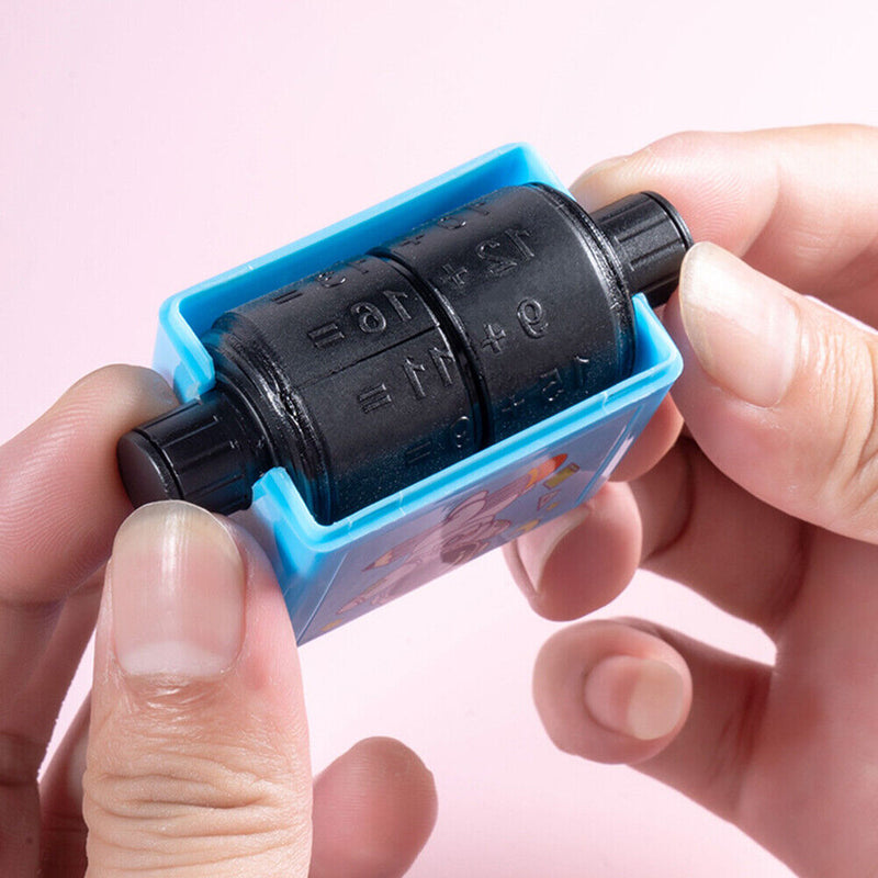 #A Number Rolling Stamp Arithmetic Artifact Recyclable for Math Practice Quest